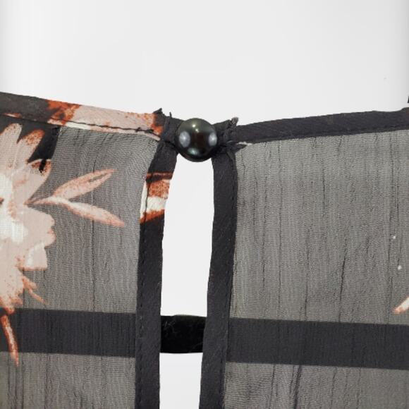 NWT Ash & Violet sexy partly sheer floral v neck bodysuit size small - Picture 10 of 12